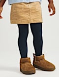 2 Piece Cotton Cord Mini Skirt with Tights (2-8 Yrs)