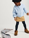 2 Piece Cotton Cord Mini Skirt with Tights (2-8 Yrs)