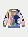Cotton Rich Abstract Print Sweatshirt (2-8 Yrs)