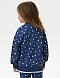 Katoenrijke sweater met hartjesprint (2-8 jaar)