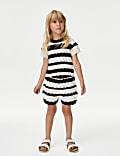 Pure Cotton Striped Top & Bottom Outfit (2-8 Yrs)