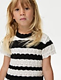 Pure Cotton Striped Top & Bottom Outfit (2-8 Yrs)