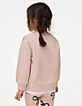 Cotton Rich Bow Sweatshirt (2-8 Yrs)