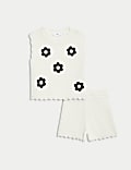 2pc Pure Cotton Knitted Top & Bottom Outfit (2-8 Yrs)