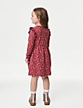 Pure Cotton Floral Frill Sleeve Dress (2-8 Yrs)