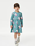 Robe 100&nbsp;% coton à motif licorne (du 2 au 8&nbsp;ans)