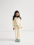 2-tlg. Strick-Outfit aus Oberteil und Hose aus reiner Baumwolle (2&ndash;8&nbsp;J.)