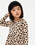 Cotton Rich Animal Print Dress (2-8 Yrs)