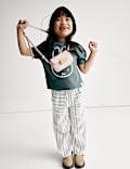 Linnenrijke broek met strepen (2-16&nbsp;jaar)