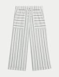 Linnenrijke broek met strepen (2-16&nbsp;jaar)