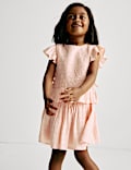 Textured Woven Mini Skirt (2-8 Yrs)