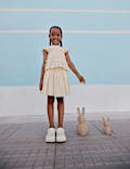 Textured Woven Mini Skirt (2-8 Yrs)