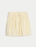 Textured Woven Mini Skirt (2-8 Yrs)