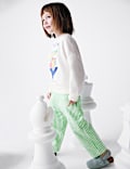 Relaxed Pure Cotton Striped Trousers (2-8 Yrs)