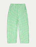 Relaxed Pure Cotton Striped Trousers (2-8 Yrs)