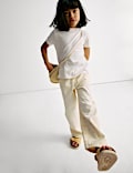 Wide Leg Pure Cotton Jeans (2-16 Yrs)