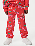 Cotton Rich Cherry Print Joggers (2-8 Yrs)