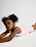 Ensemble 2 pièces 100 % coton tricoté maillot de corps et short (du 2 au 8 ans)