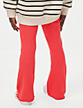 Cotton Rich Ribbed Flared Leggings (2-8 Yrs)