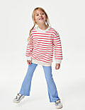 Cotton Rich Ribbed Flared Leggings (2-8 Yrs)