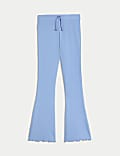 Cotton Rich Ribbed Flared Leggings (2-8 Yrs)