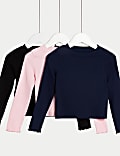 Pack de 3 tops de algodón de canalé (2-8&nbsp;años)