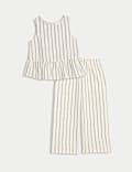 Pure Cotton Striped Top & Bottom Outfit (2-16 Yrs)