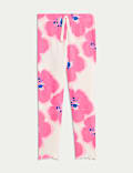 Leggings mit hohem Baumwollanteil und Blumenmuster (2–8 J.)