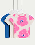 3pk Cotton Rich Floral T-Shirts (2-8 Yrs)