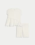 Cotton Rich Top & Cycling Shorts Outfit (1-8 Yrs)
