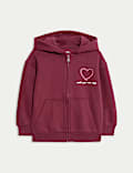 Cotton Rich Heart Graphic Hoodie (2-8 Yrs)