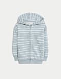 Gestreifter Hoodie mit hohem Baumwollanteil und Reißverschluss (2–8 Jahre) 