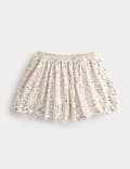 Rok met elastische taille en lovertjes (2-8 jaar)