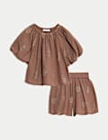 Pure Cotton Embroidered Top & Bottom Outfit (2-16 Yrs)
