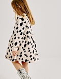 Cotton Rich Dalmatian Print Sweatshirt Dress (2-8 Years)