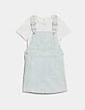 2pc Denim Pinafore Outfit (2-8 Yrs)
