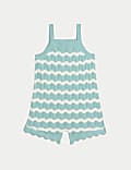 Pure Cotton Knitted Playsuit (2-8 Yrs)
