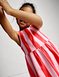 Pure Cotton Striped Dress (2-8 Yrs)