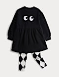 2-teiliges Halloween-Set aus Kleid und Leggings (2–8 J.)