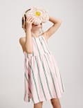 Robe sans manches 100 % coton &agrave; rayures (du 2 au 8 ans)