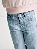 Wide Leg Denim Striped Jeans (2-16 Yrs)