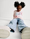 Wide Leg Denim Striped Jeans (2-16 Yrs)