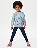Sweat en coton à motif licorne (du 2 au 8&nbsp;ans)