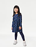 Robe 100 % coton à motif cœur (du 2 au 8 ans)