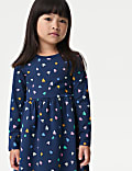 Robe 100 % coton à motif cœur (du 2 au 8 ans)