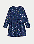 Robe 100 % coton à motif cœur (du 2 au 8 ans)