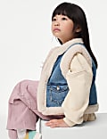 Denim Borg Gilet (2-8 Yrs)