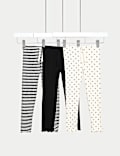 3pk Cotton Rich Printed Leggings (2-8 Yrs)
