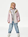 Kitten Ear Colour Block Fisherman Coat (2-8 Yrs)