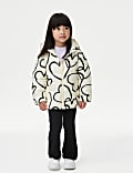 Heart Print Lightweight Padded Jacket (2-8 Yrs)